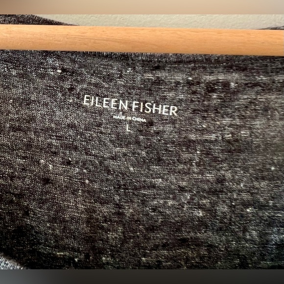 Eileen Fisher Charcoal Organic Linen Dress - Picture 3 of 11